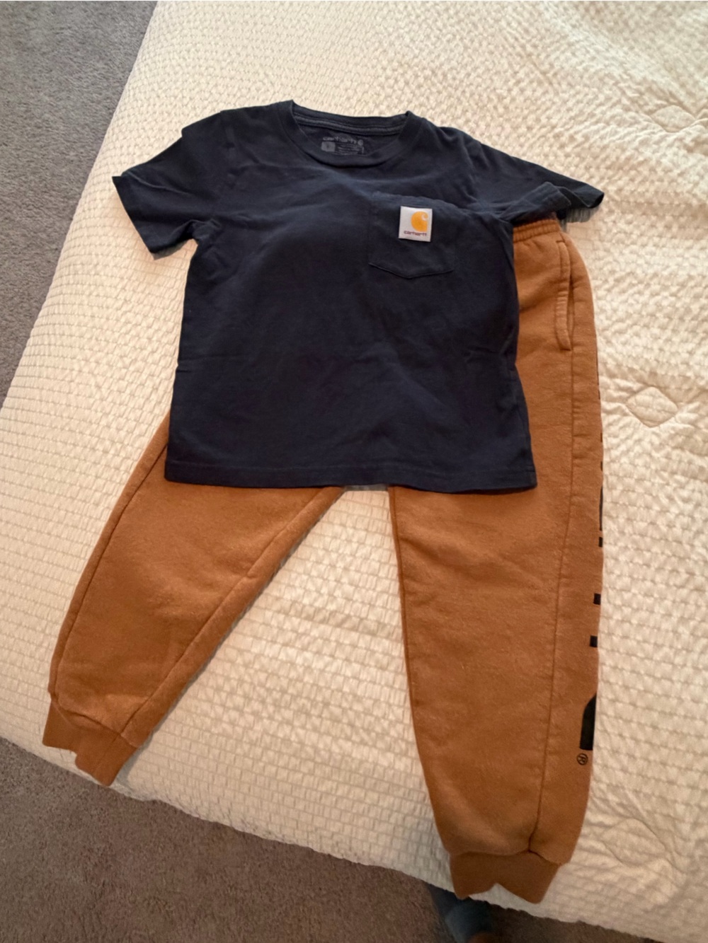 Carhartt Black Logo Crewneck Tee + Sweatpants